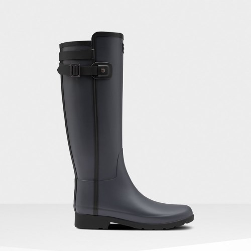 Hunter Refined Slim Fit Contrast Tall Rain Boots For Womens - NZ C1746